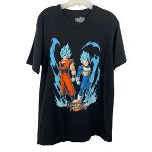 Dragon Ball Fighter Z Goku and Vegeta Men's Black Graphic Shirt Mens Size L